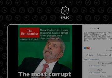 É falso que The Economist elegeu Lula o governante mais corrupto da história
