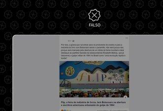 É falso que Jair Bolsonaro fará palestra de abertura da Flip 2020