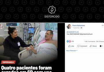 Bolsonaristas usam foto de paciente com enfisema pulmonar para promover 'cura' da Covid-19