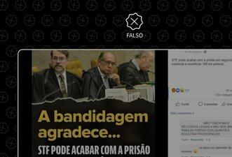 Decisão do STF sobre segunda instância pode beneficiar até 4.895 presos, não 169 mil