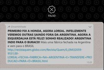 É falso que Honda e L’Oréal tenham deixado a Argentina