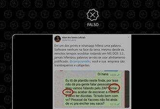 É falso que mensagem de WhatsApp não pode ser hifenizada