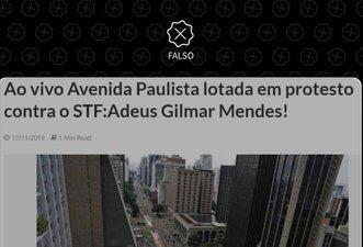 Foto de ato pelo impeachment de Dilma é usada para inflar protesto contra STF