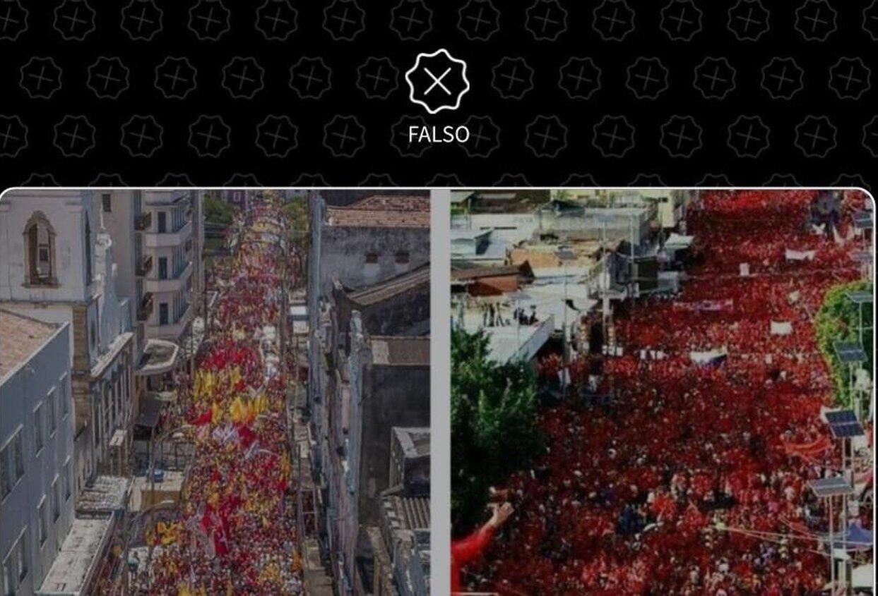 Fotos antigas circulam no Facebook como se fossem do Festival Lula Livre no Recife