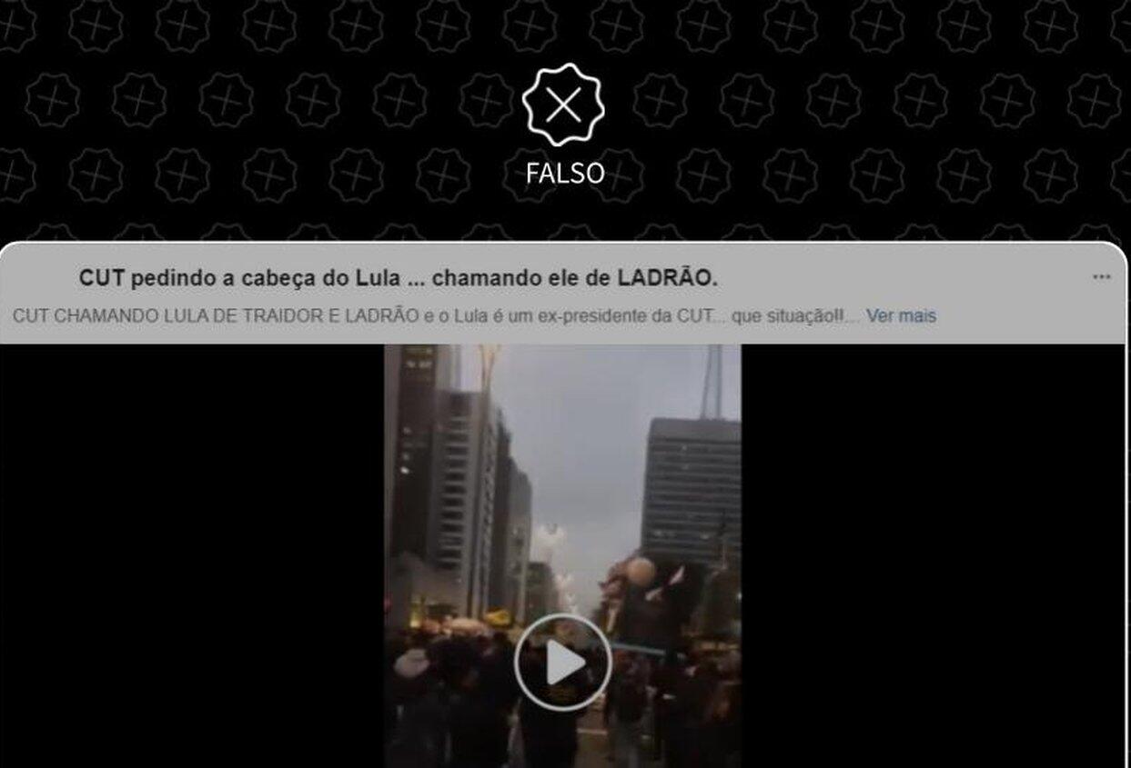 Não é verdade que vídeo mostre integrante da CUT pedindo prisão de Lula