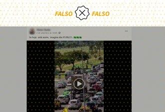 Vídeo não mostra chegada de manifestantes para o 7 de Setembro, mas carreata em 2020
