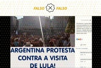 É falso que vídeo mostra manifestação contra Lula na Argentina