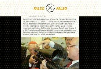 Banco do Vaticano não é acionista da empresa de armas Beretta