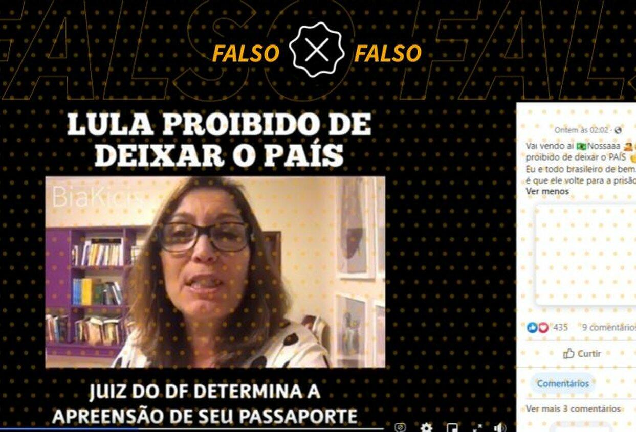 É falso que Lula está proibido de sair do Brasil; decisão foi derrubada em 2018