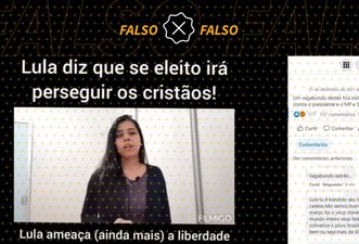 É falso que Lula disse que vai censurar padres e pastores se for eleito presidente