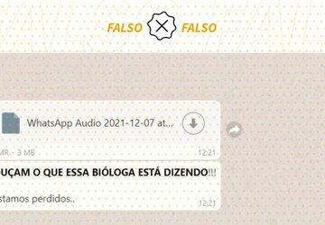 Áudio traz alegações falsas sobre riscos e transmissão no Brasil da variante ômicron