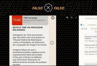 Não é verdade que ‘Time’ vai processar Bolsonaro por difundir capa falsa da revista