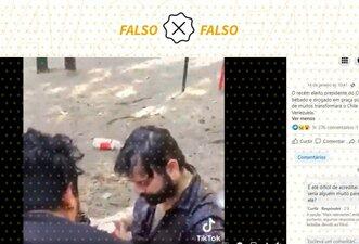Vídeo mostra Gabriel Boric após sofrer agressão, não 'bêbado e drogado'