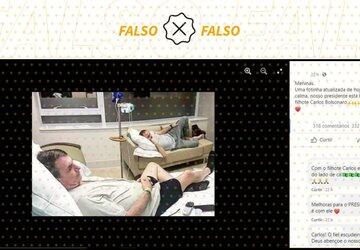 Foto que mostra Jair e Carlos Bolsonaro em quarto de hospital é de 2019, não atual