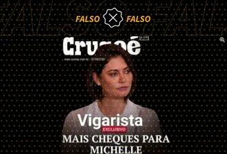 É montagem capa da 'Crusoé' que chama Michelle Bolsonaro de vigarista