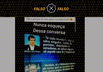 Não é verdade que Renan Calheiros elogiou Bolsonaro em conversa vazada pela Lava Jato