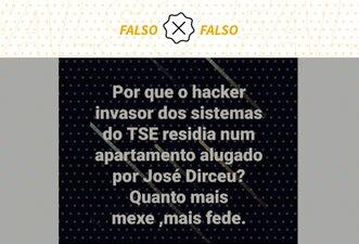 Não há indícios de que José Dirceu alugou apartamento para hacker que atacou TSE