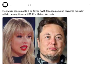 Taylor Swift não foi banida do X