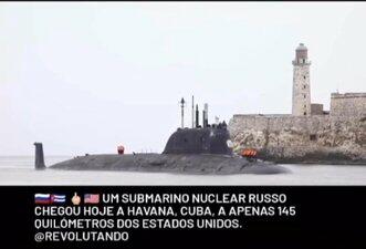 Vídeo que mostra submarino russo em Cuba é de 2024, não atual
