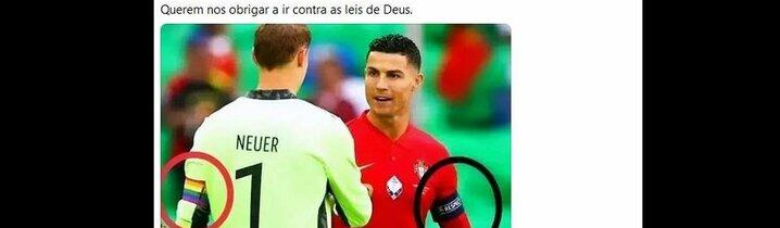 É mentira que Cristiano Ronaldo se recusou a usar braçadeira do movimento One Love na Eurocopa