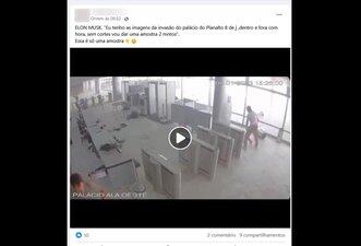É falso que Elon Musk disse ter imagens inéditas do 8 de Janeiro