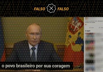 É falso que Putin declarou apoio a atos golpistas em Brasília