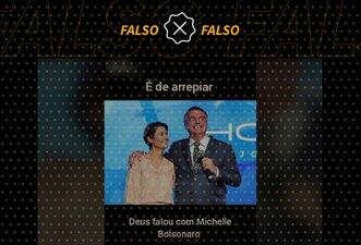 Áudio sobre ‘revelação divina’ e ‘guerra’ no segundo turno não é de Michelle Bolsonaro