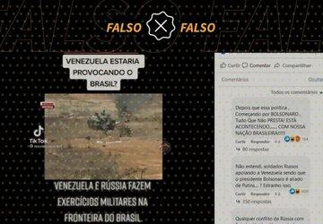 Ações militares mostradas em vídeo não são de Venezuela e Rússia na fronteira com Brasil
