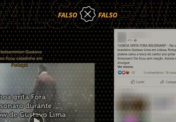 Público não gritou ‘Fora Bolsonaro’ em show de Gusttavo Lima em Portugal