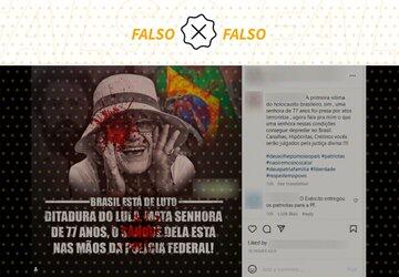 É falso que idosa morreu em ginásio da Polícia Federal em Brasília