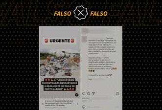 Foto mostra urnas após acidente no RN, não jogadas no lixo em Porto Alegre