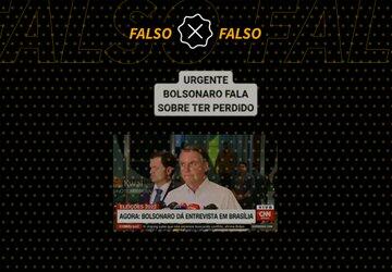 Vídeo mostra entrevista de Bolsonaro em 26 de outubro, não pronunciamento após derrota