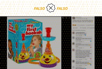 Imagem de narguilé infantil é criação digital; brinquedo não existe