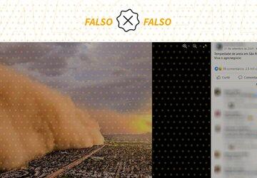 Foto que mostra tempestade de poeira foi registrada nos EUA, não em São Paulo
