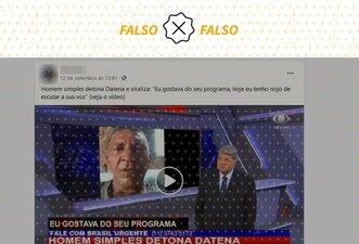 Brasil Urgente não exibiu depoimento em que homem critica Datena