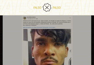 Pegadinha com link falso do G1 engana sobre paradeiro de Lázaro Barbosa