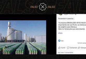 Posts enganam ao dizer que a Venezuela não doou oxigênio hospitalar ao Brasil