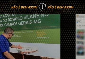 Prefeitura de Campos Gerais (MG) cumpre lei eleitoral ao tirar logotipo do governo federal de obra