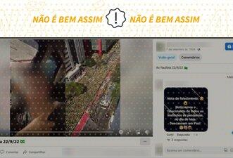 Vídeo mostra ato bolsonarista na Avenida Paulista em 2021, não em 2022