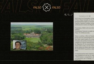 Filho de Lula não é dono da fazenda Fortaleza, no interior de SP