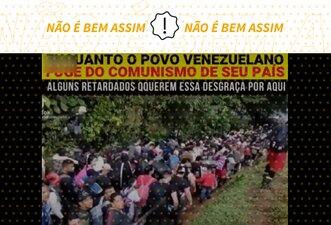 Vídeo mostra migrantes venezuelanos em direção aos EUA, não ao Brasil