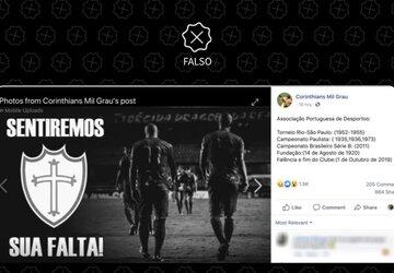 É falso que Portuguesa, time de São Paulo, decretou falência