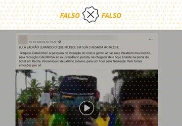 Vídeo que mostra protesto contra Lula no Recife é de 2019, não recente
