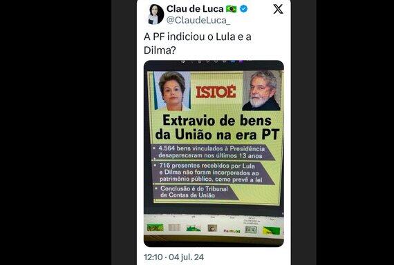 Posts usam reportagem antiga para igualar atitude de Lula, Dilma e Bolsonaro sobre presentes recebidos no governo