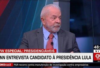 Na CNN, Lula usa desinformação para atacar governo Bolsonaro