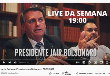 Vídeos em que Bolsonaro alega fraude eleitoral em 2018 têm 5,1 milhões de visualizações no YouTube