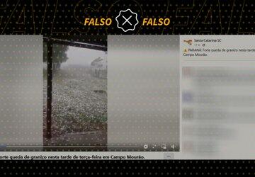 Vídeo que mostra chuva de granizo não é recente nem foi gravado em Campo Mourão