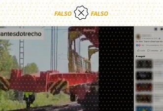 Vídeo não mostra obra do governo Bolsonaro, mas reparo em ferrovia na Estônia