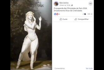 Vídeos que mostram estátuas e flores dançando não são propaganda da Olimpíada de Paris